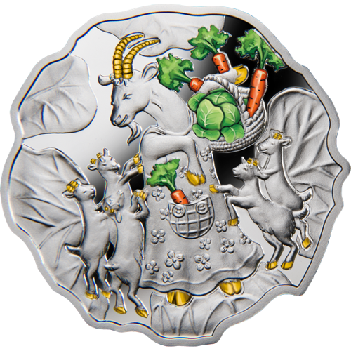 silver coin year of the goat mint of poland