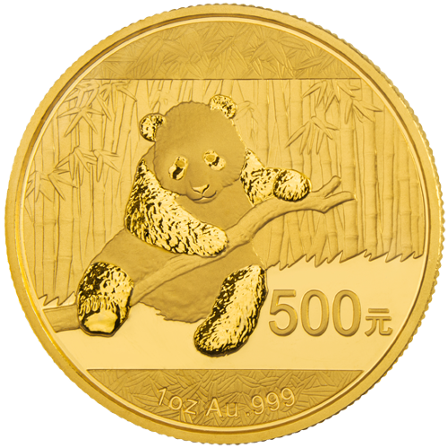 Panda 1 oz 500 Yuan - Złota moneta bulionowa
