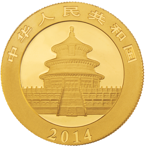 Panda 1 oz 500 Yuan - Złota moneta bulionowa