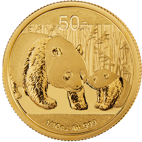 Panda 1/10 oz. 50 Yuan - Złota moneta bulionowa