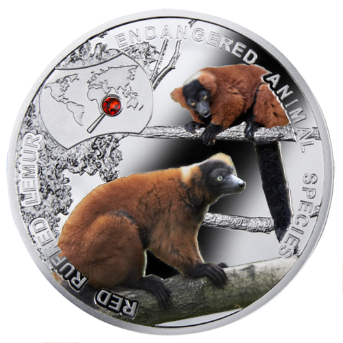 gift coin sos to the world red ruffed lemur