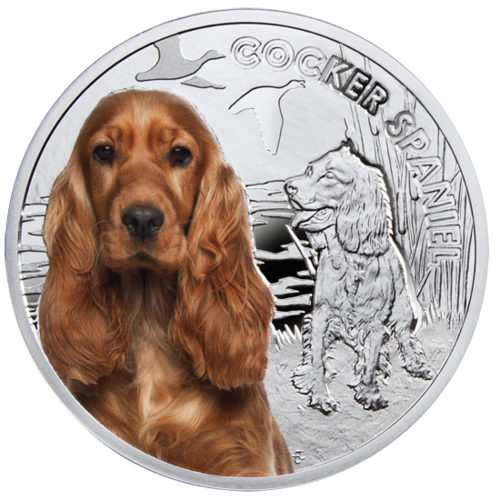 Cocker Spaniel, 1 dollar, Series: Man’s Best Friends – Dogs