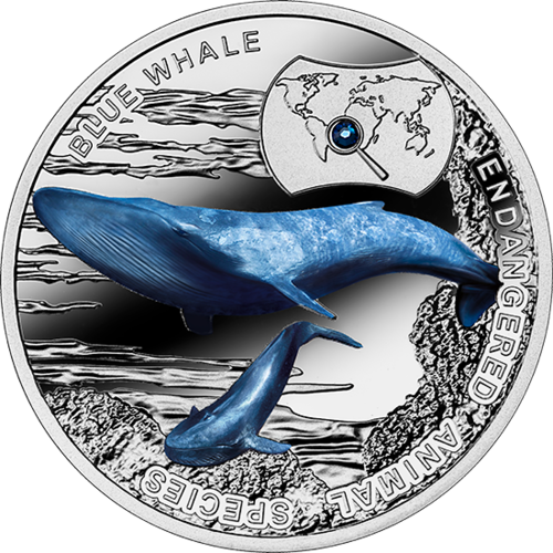 coin blue whale endangered animal species