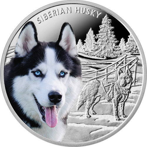 Siberian Husky, 1 dollar, Series: Man’s Best Friends – Dogs