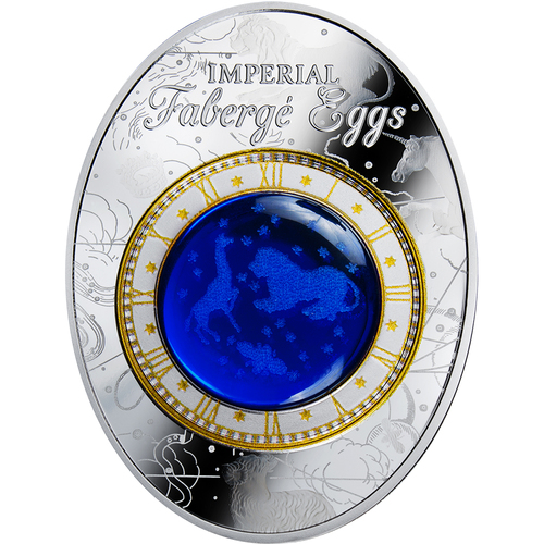 Blue Tsarevich Constellation Egg, 2 dollars, Series: Imperial Fabergé Eggs