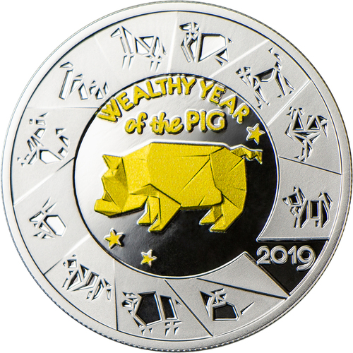 Wealthy Year Of The Pig Origami 1 Dollar Series Chinese
