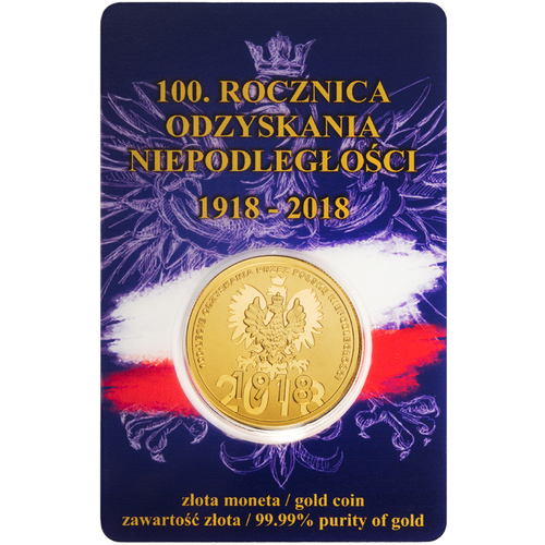 Złota moneta bulionowa 1/2 oz – 100-lecie Odzyskania Niepodległości
