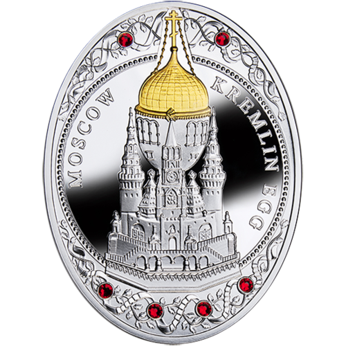 silver coin Moscow Kremlin Egg Imperial Fabergé Eggs