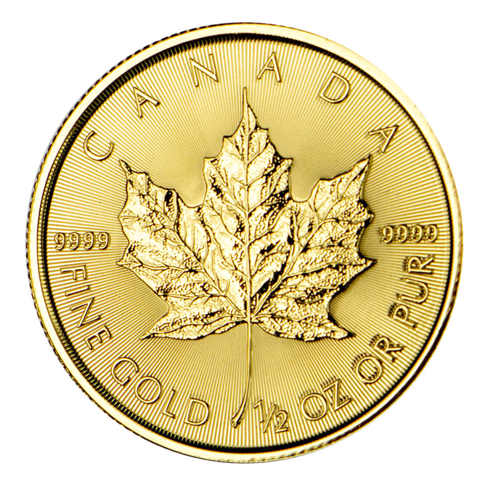 Liść Klonowy 1/2 oz. 20 dolarów kanadyjskich - Złota moneta bulionowa Maple Leaf