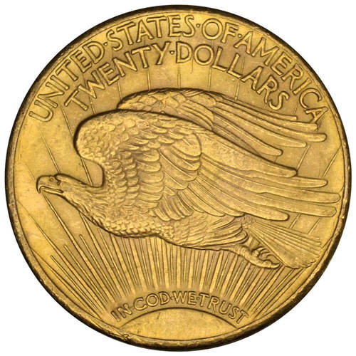 Złota moneta dwudziestodolarowa Saint Gaudens Double Eagle (podwójny orzeł), różne roczniki
